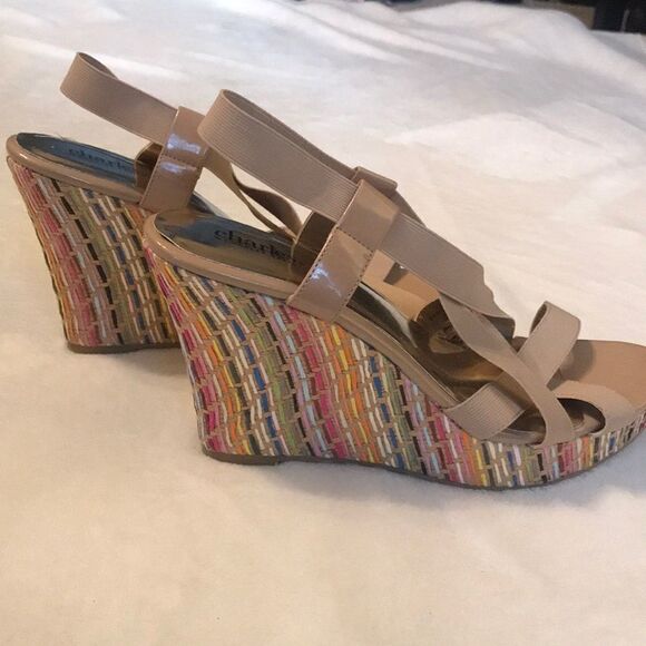 Charles by Charles David Wedge Heel Sandal - Sz 10 - Picture 1 of 8